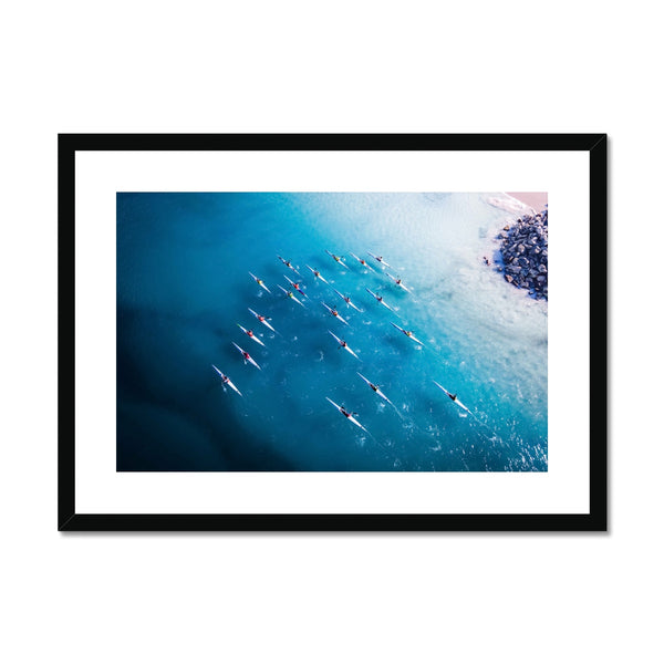 Indian Ocean Paddling (Framed & Mounted Print) PP01-1