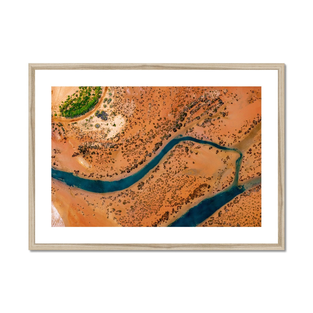 Karratha Salt Flats at Lowtide Pilbara, WA Framed & Mounted PP81 Pilbara Prints